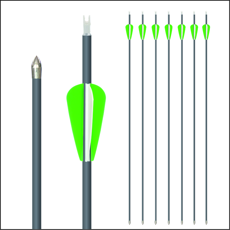 6.2mm pure carbon arrows