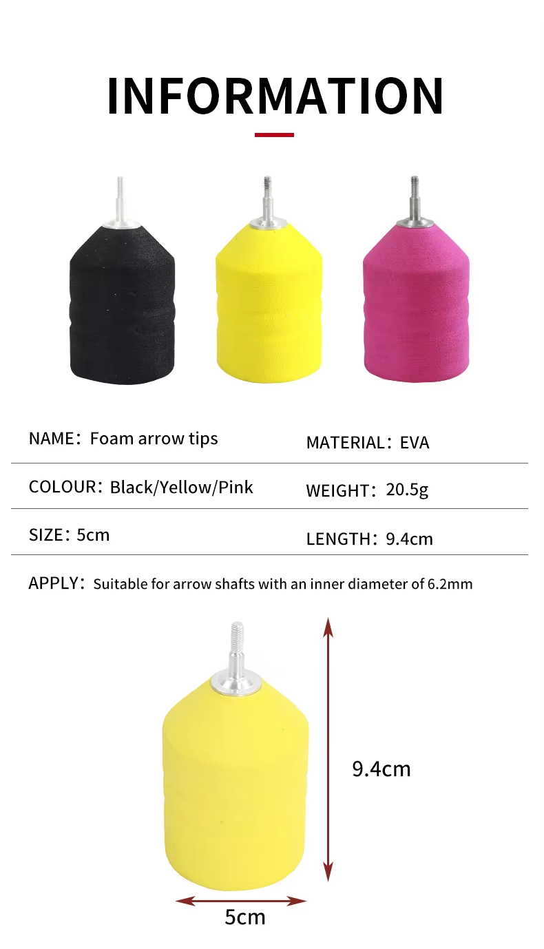 Soft Foam Arrowhead for CS Game Yellow,Pink,Black 