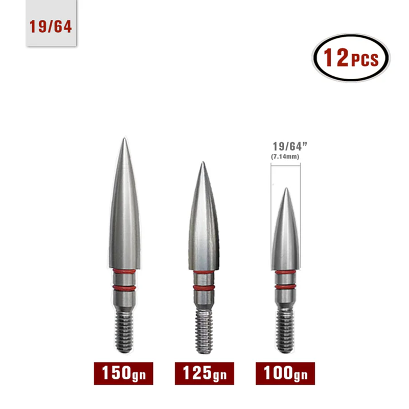 8-32 Threads Stainless Steel Point (100-300grain)