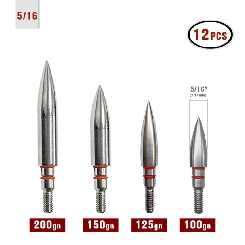 8-32 Threads Stainless Steel Point (100-300grain)