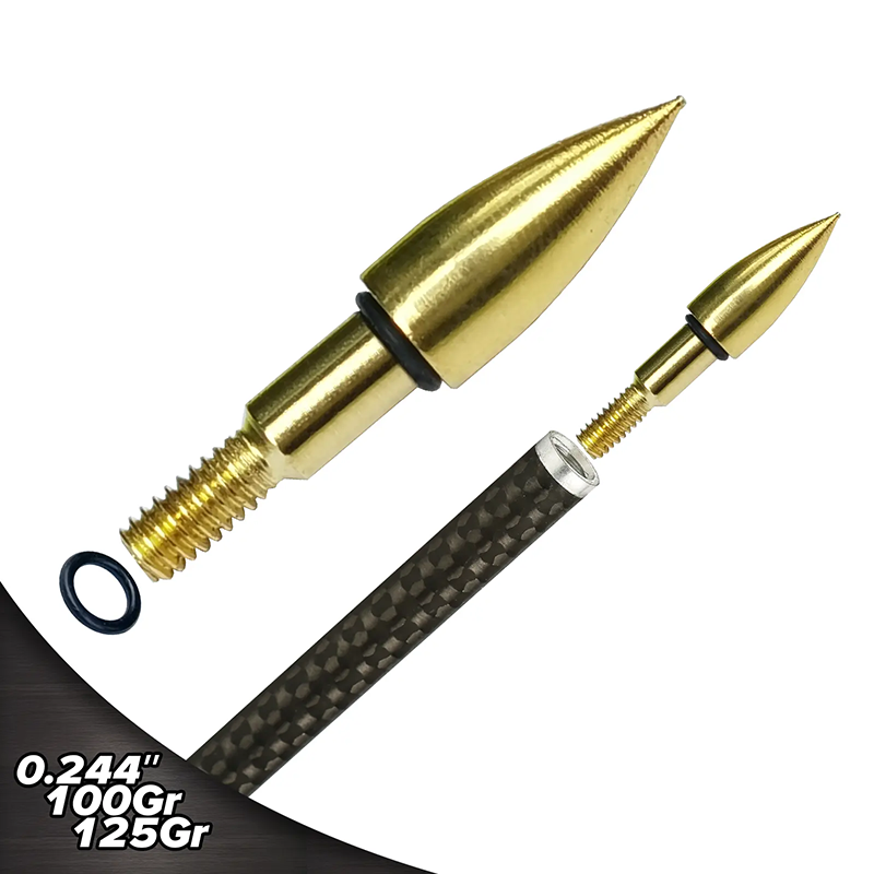 Steel Bullet Arrowhead(100/125grain,Gold)