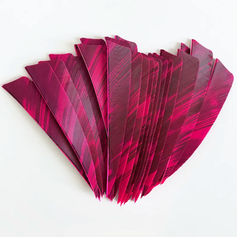 Arrow Feather Fletchings 3" 4" 5" Shield Cut Fire Camo 
