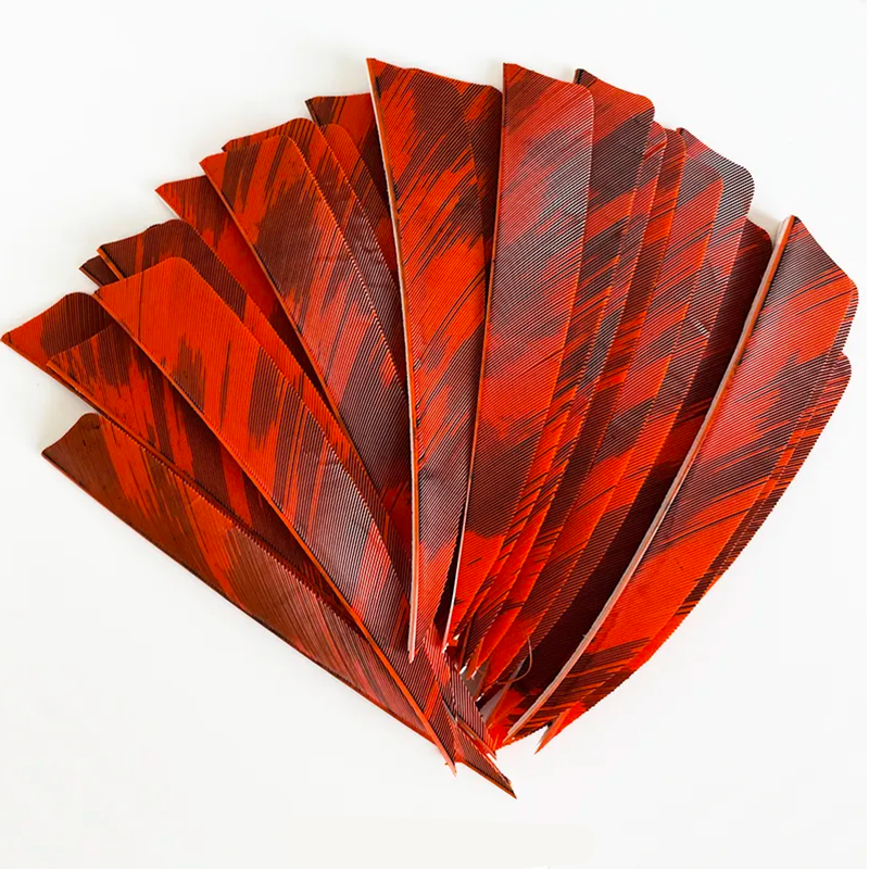 Arrow Feather Fletchings 3" 4" 5" Shield Cut Fire Camo 