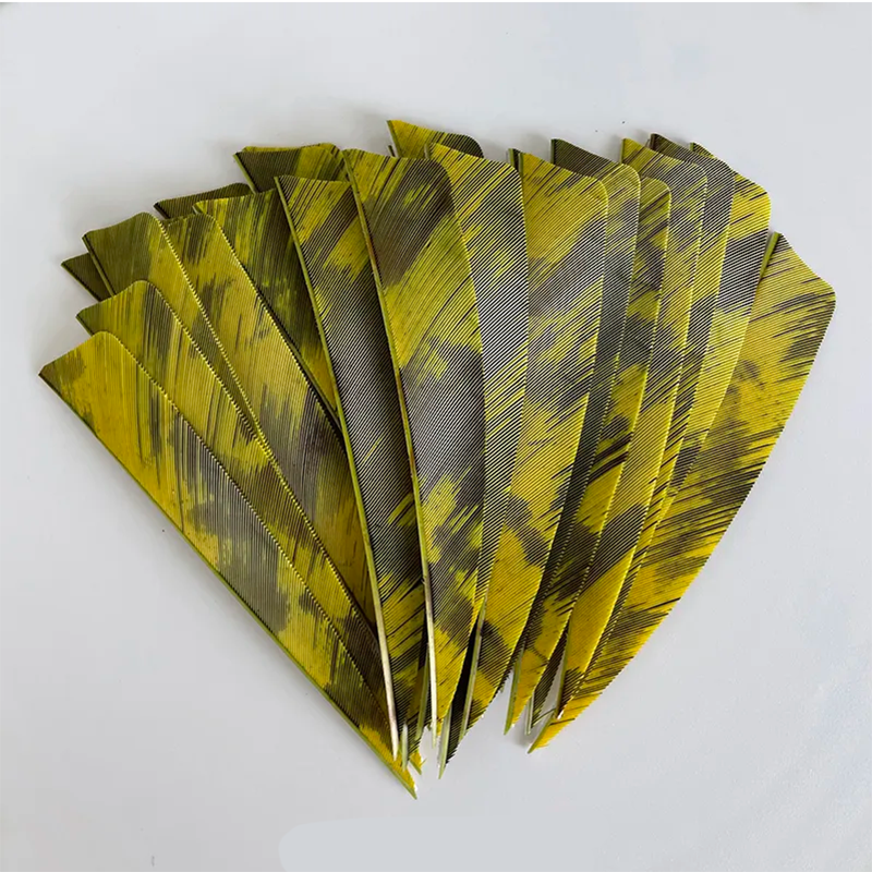 Arrow Feather Fletchings 3" 4" 5" Shield Cut Fire Camo 