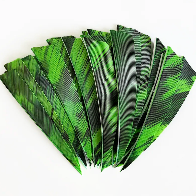 Arrow Feather Fletchings 3" 4" 5" Shield Cut Fire Camo 