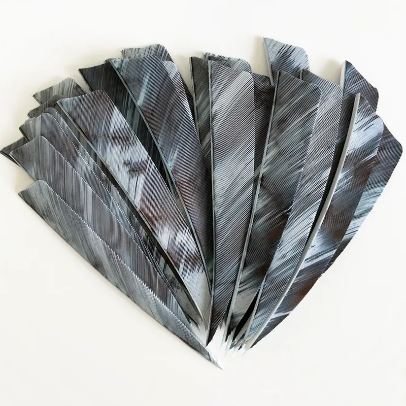 Arrow Feather Fletchings 3" 4" 5" Shield Cut Fire Camo 