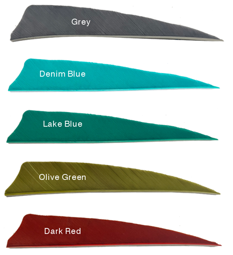 Arrow Feathers Archery 3" 4" 5" Shield Cut Solid Color