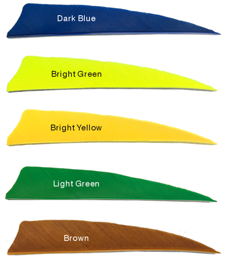 Arrow Feathers Archery 3" 4" 5" Shield Cut Solid Color
