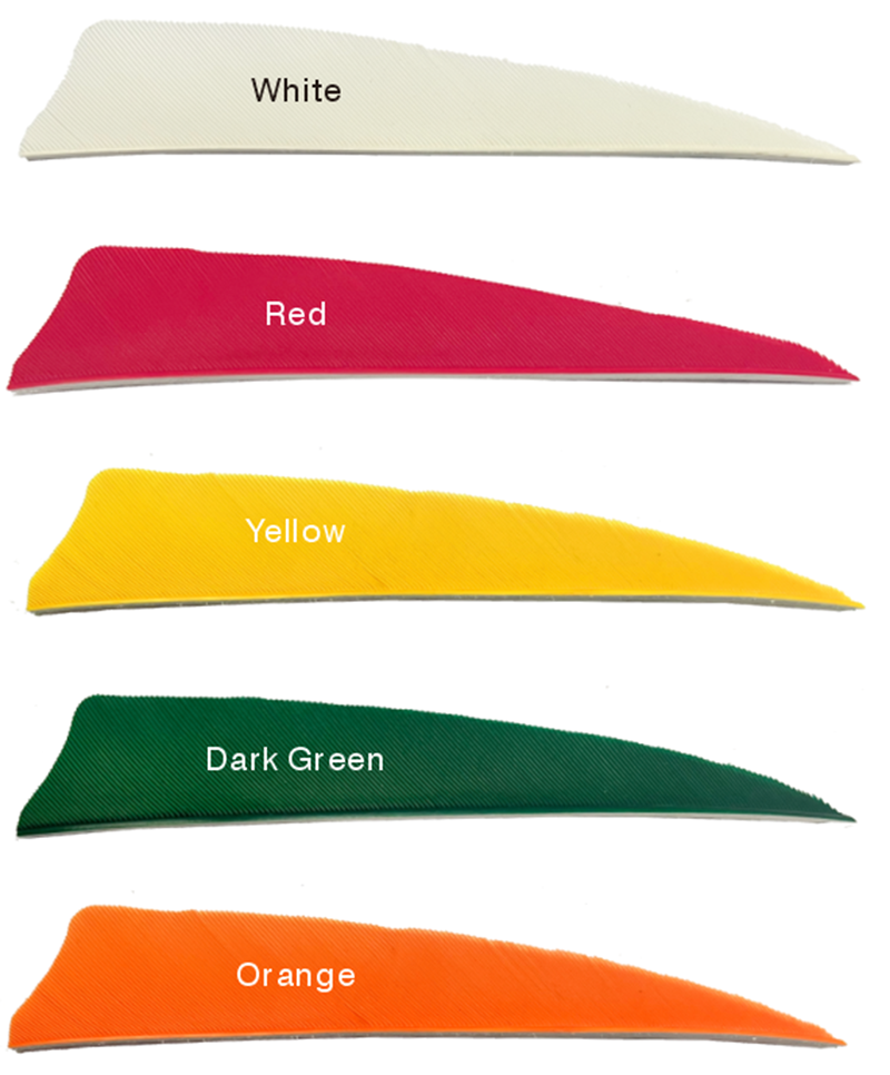 Arrow Feathers Archery 3" 4" 5" Shield Cut Solid Color