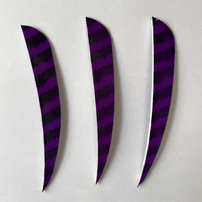 Arrow Feathers 3" 4" 5" Parabolic Barred Feathers 