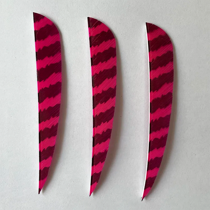 Arrow Feathers 3" 4" 5" Parabolic Barred Feathers 
