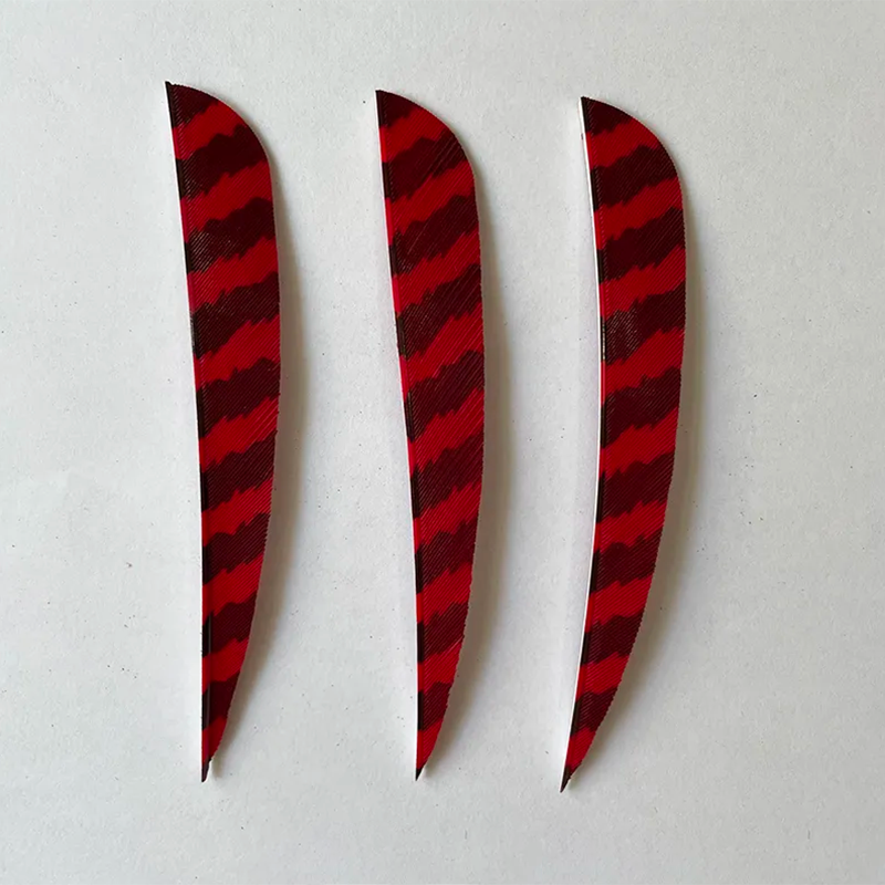 Arrow Feathers 3" 4" 5" Parabolic Barred Feathers 