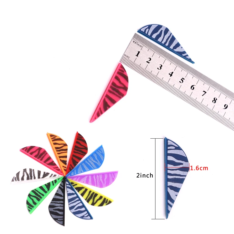 2inch Zebra print Arrow vane Multiple colors
