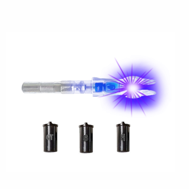 5.2mm lighted nock with 3 bushing Red,Blue,Green,Flash