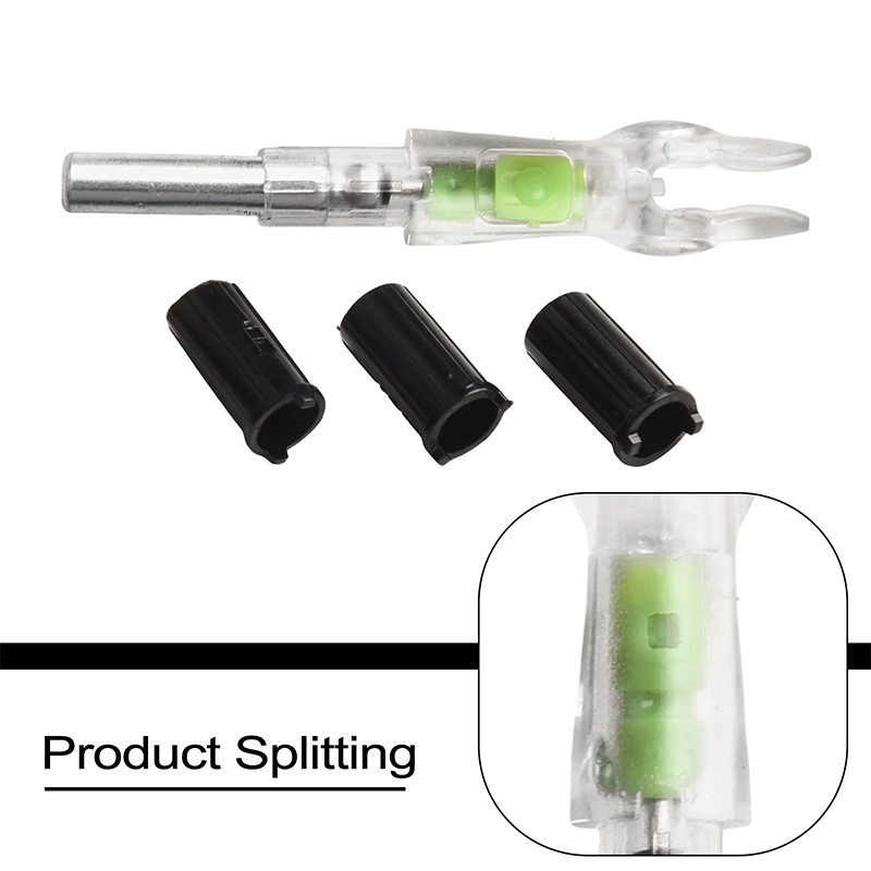 5.2mm lighted nock with 3 bushing Red,Blue,Green,Flash