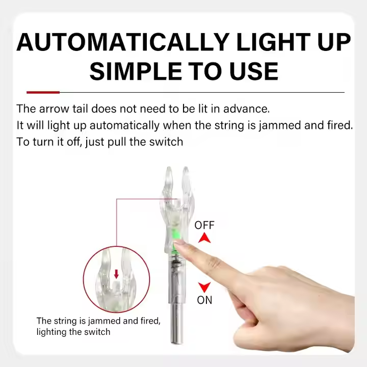 4.2mm  lighted arrow nock  red, green, blue, yellow, purple