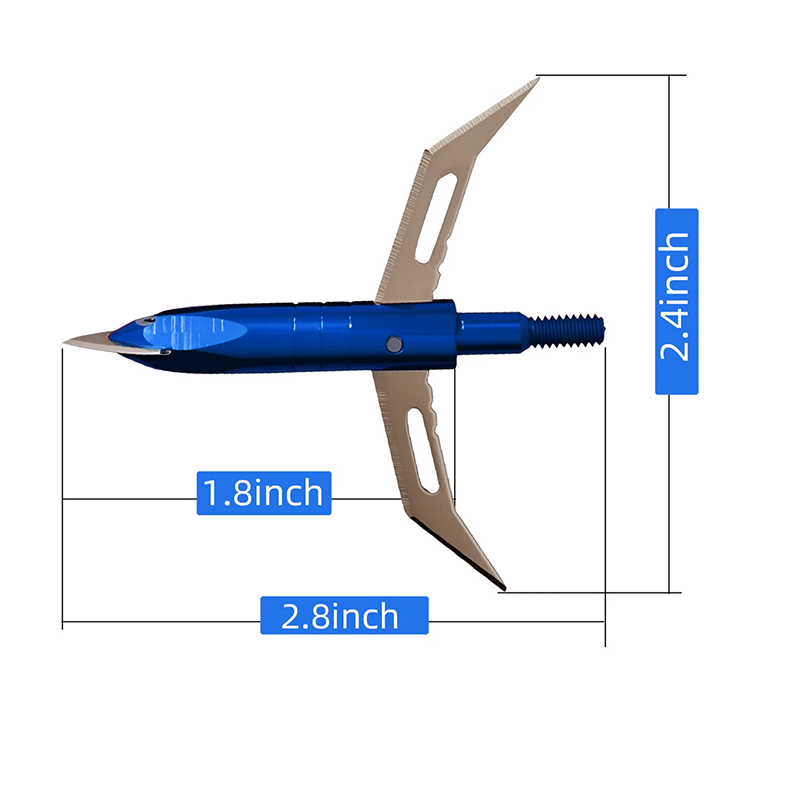 100grain mechanical expansion arrow Red, Gold, Blue, Black