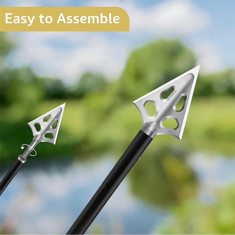 X5 100 Fixed Broadheads Silver Fixed Arrowheads Point