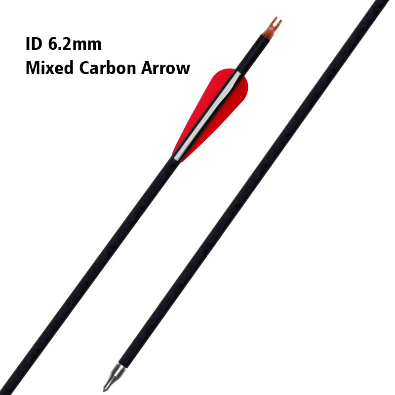 Archery Mixed Carbon Arrows 30 inch Hunting Target Practice